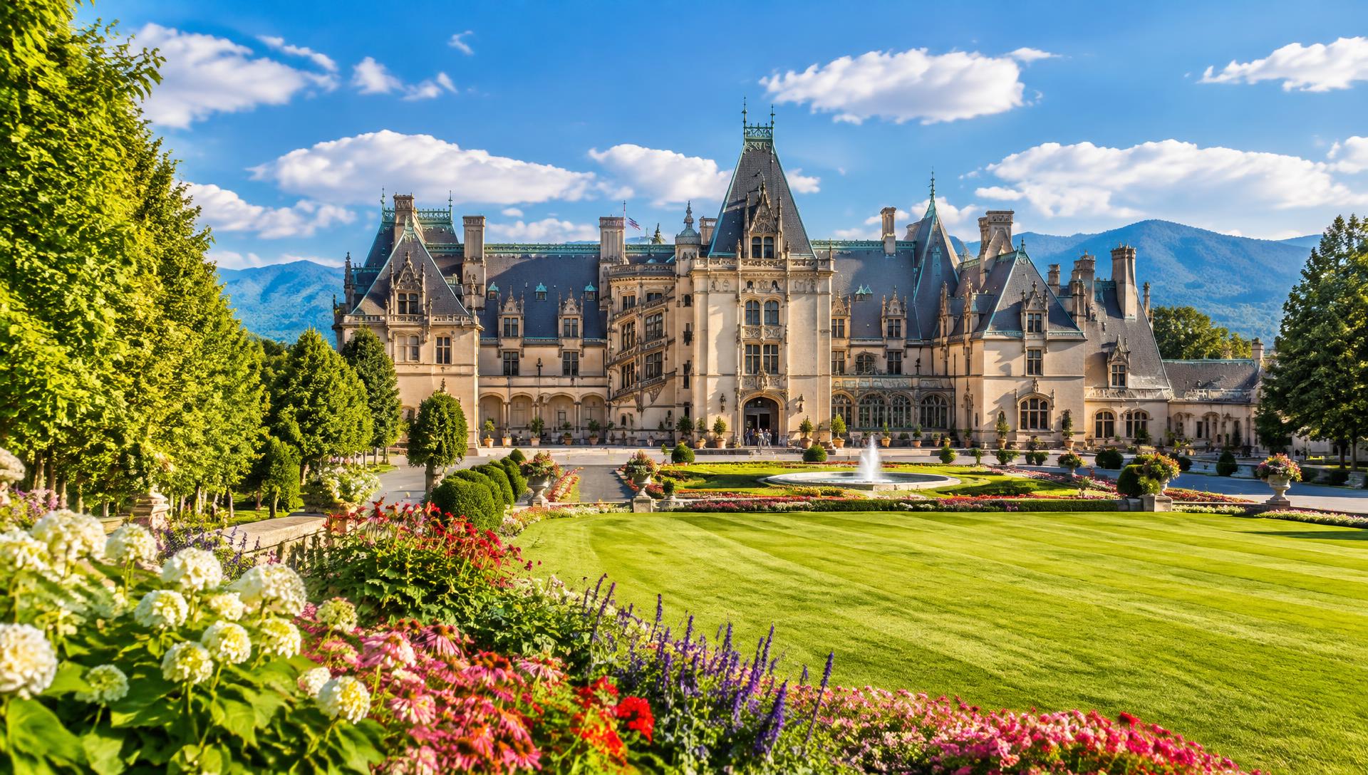 The Biltmore Estate and its gardens in Asheville, North Carolina